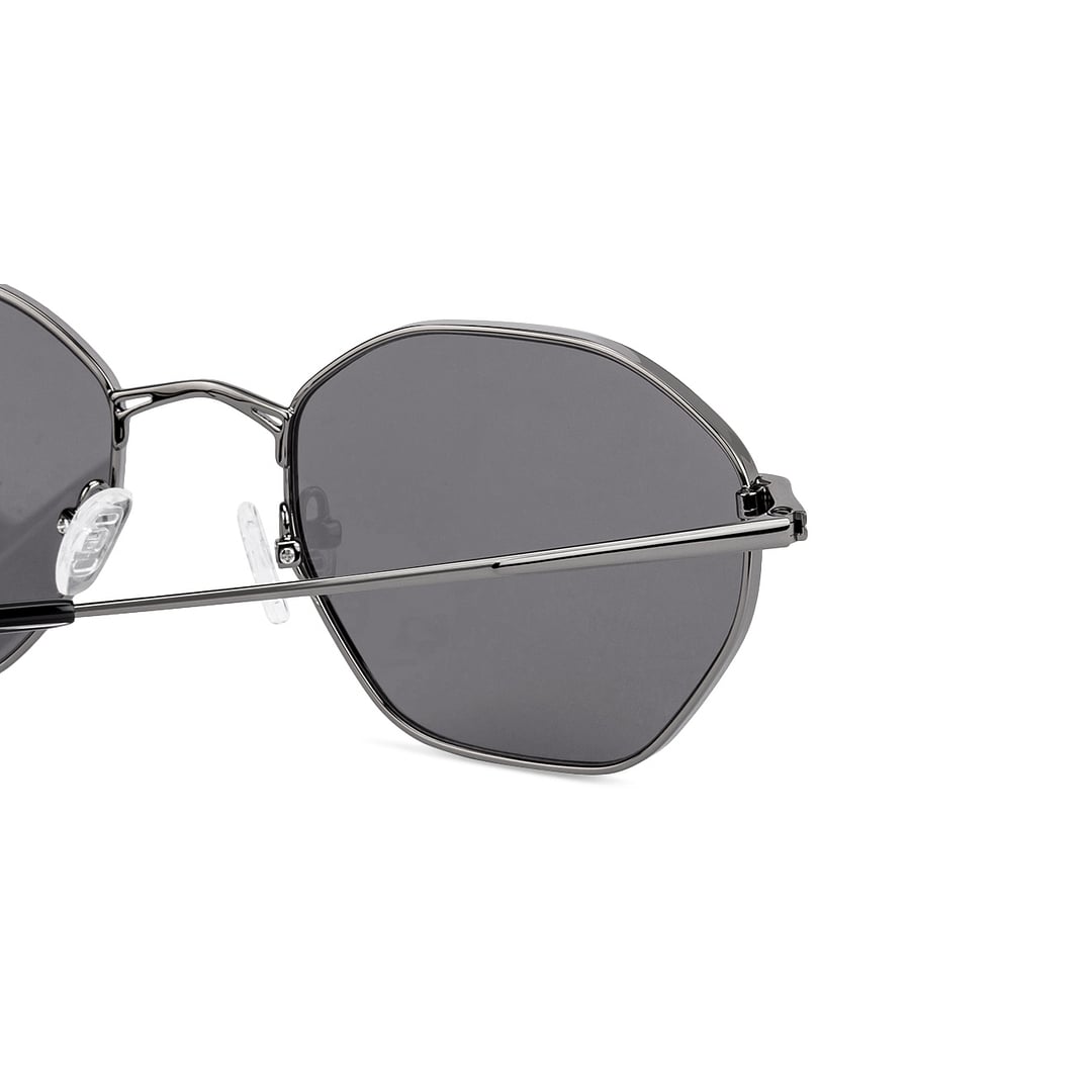 John Jacobs Gunmetal Full Rim Hexagonal left side