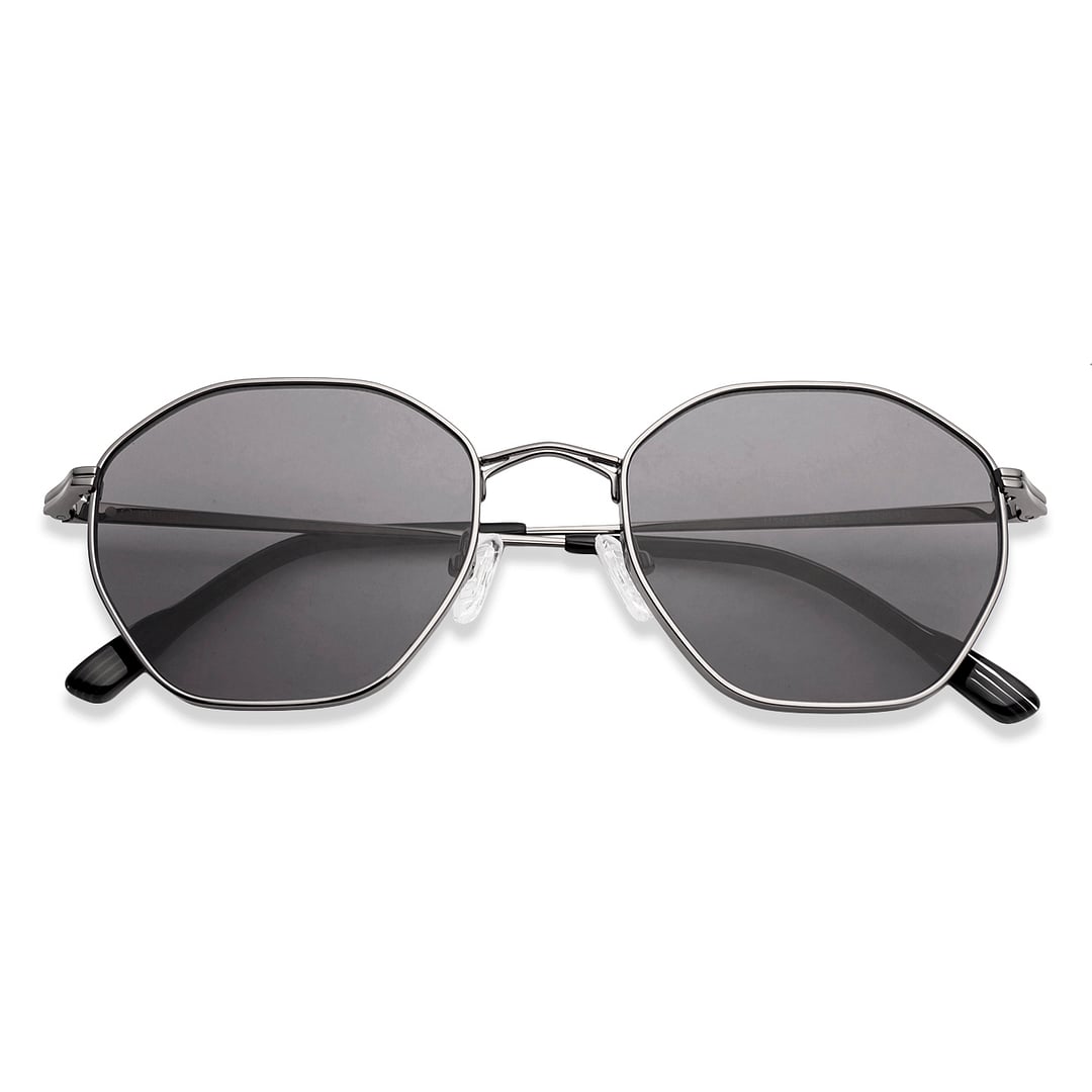 John Jacobs Gunmetal Full Rim Hexagonal left side