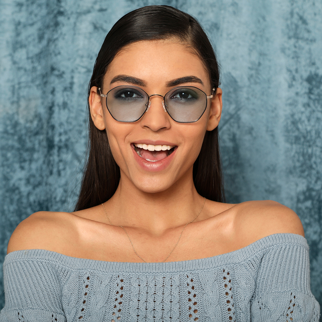 John Jacobs Online Rose Gold Full Rim Hexagonal left side