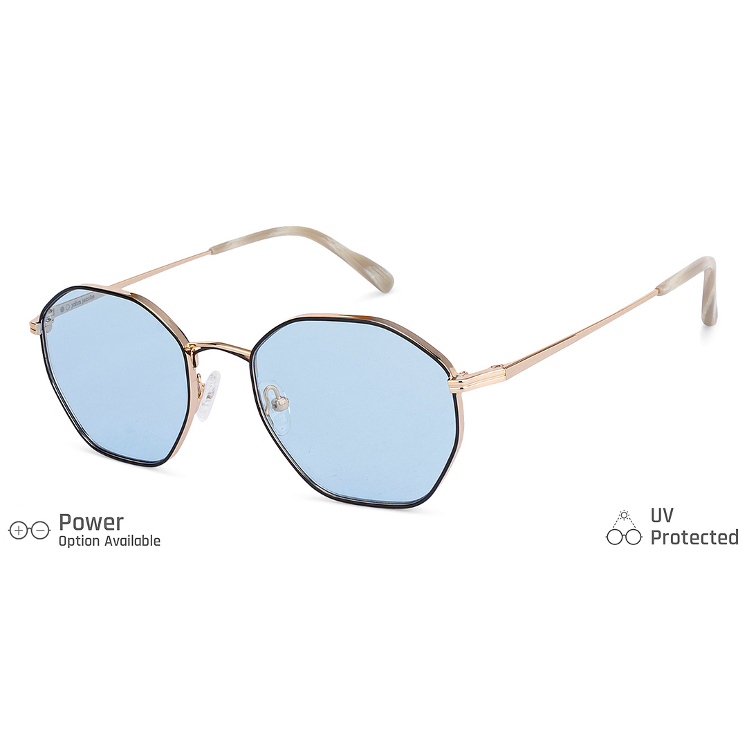 John Jacobs Online Rose Gold Full Rim Hexagonal left side