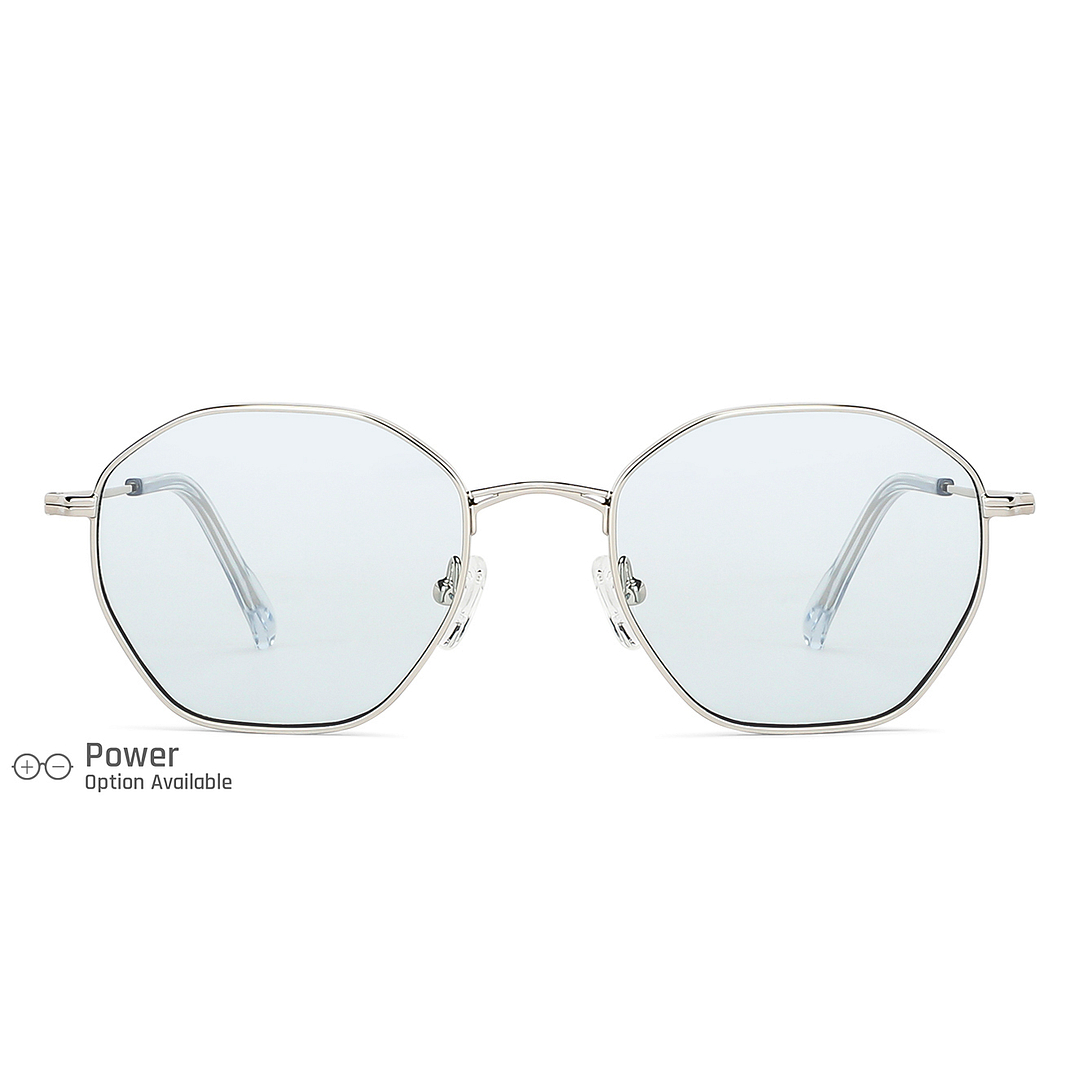 John Jacobs Online Silver Full Rim Hexagonal left side