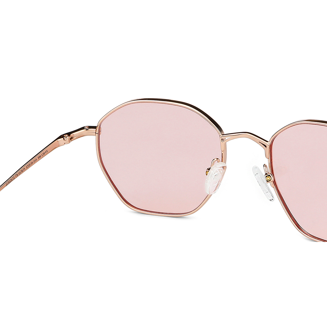 John Jacobs Online Rose Gold Full Rim Hexagonal right side