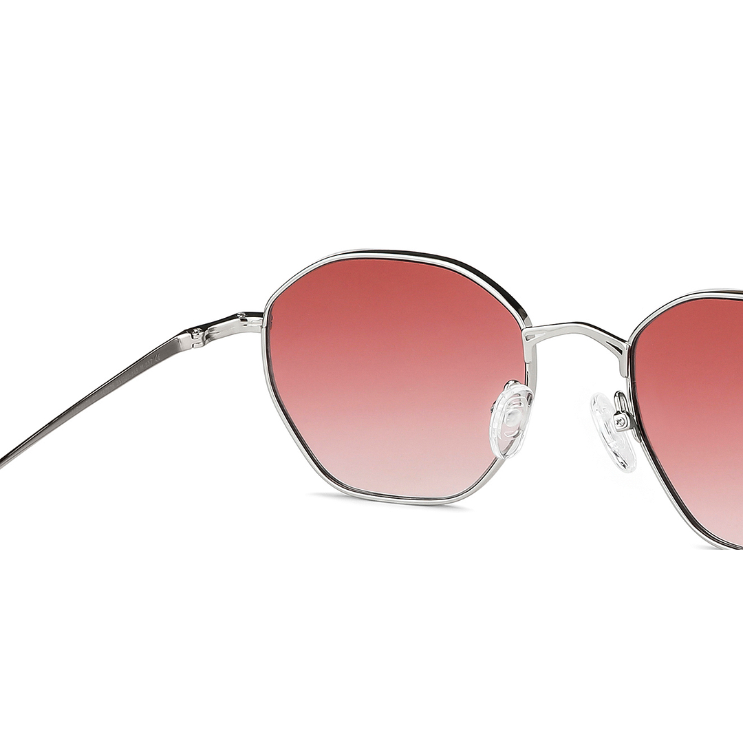 John Jacobs Online Silver Full Rim Hexagonal right side