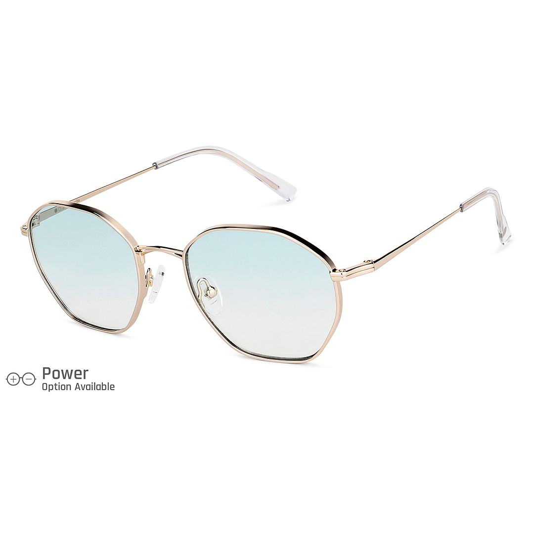 John Jacobs Online Gold Full Rim Hexagonal left side