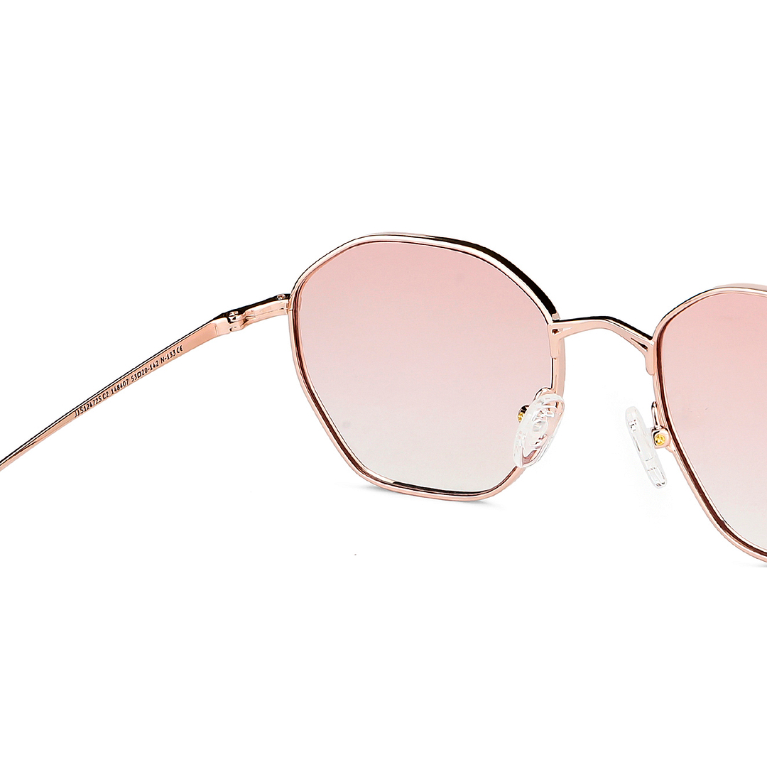 John Jacobs Online Gold Full Rim Hexagonal right side