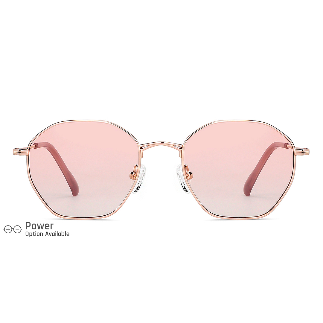 John Jacobs Online Gold Full Rim Hexagonal left side