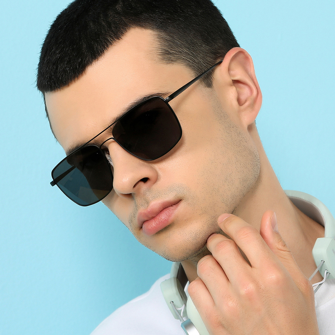 John Jacobs Black Full Rim Square right side