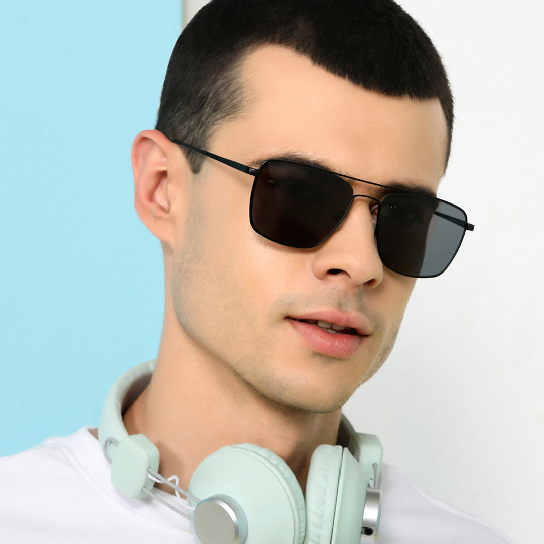 John Jacobs Black Full Rim Square left side