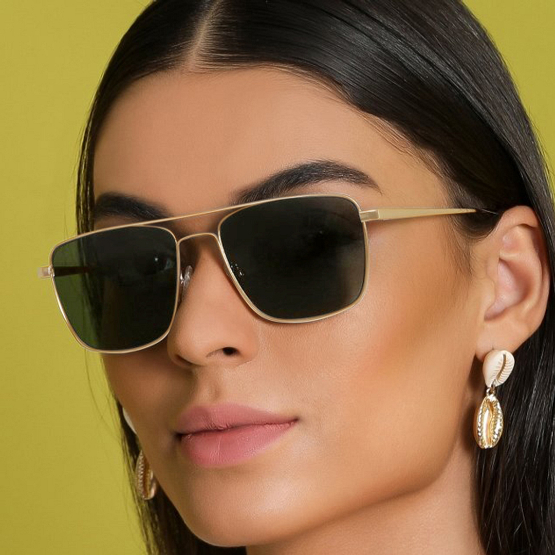 John Jacobs Gold Full Rim Square left side