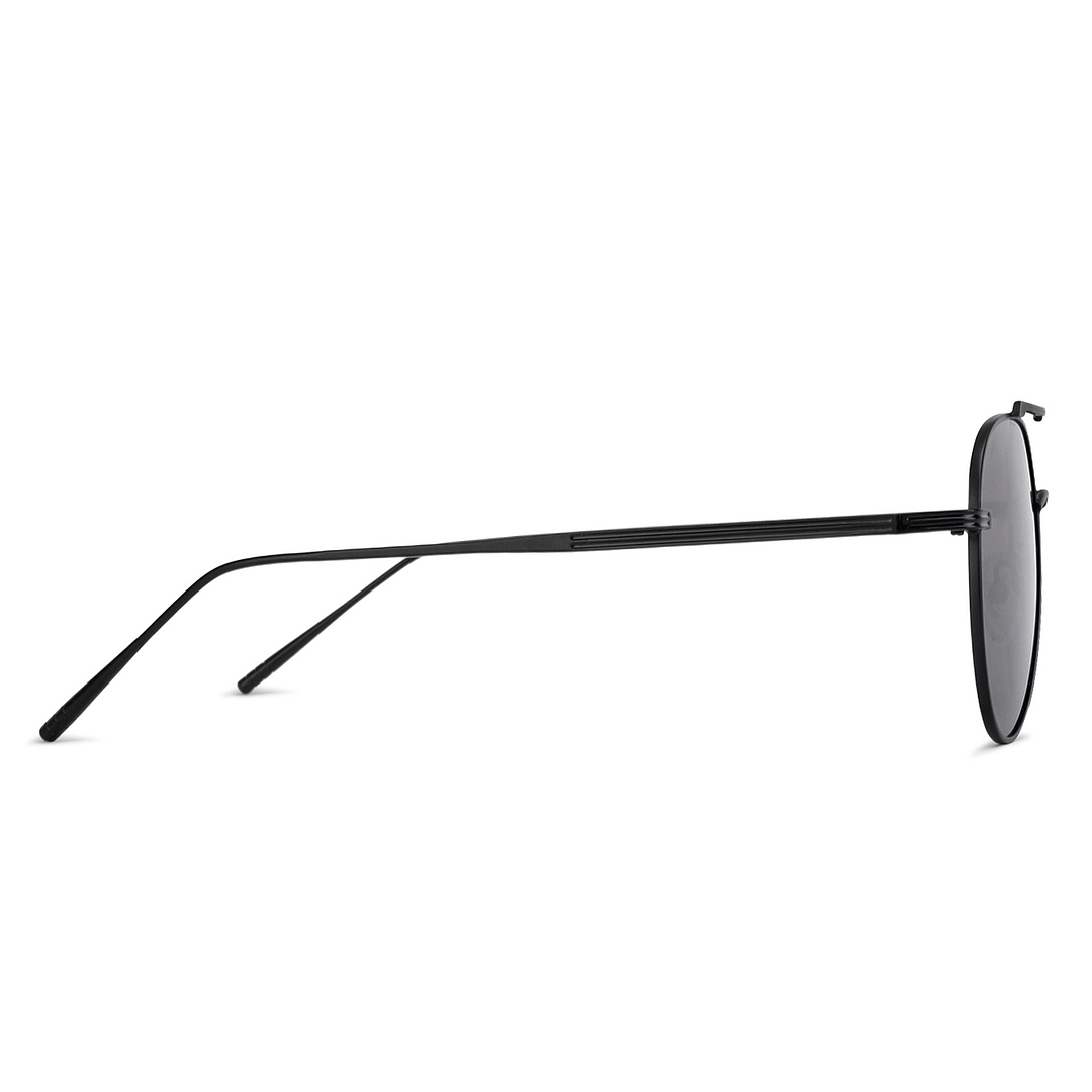 John Jacobs Black Full Rim Aviator right side