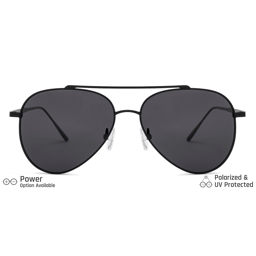 John Jacobs Black Full Rim Aviator right side