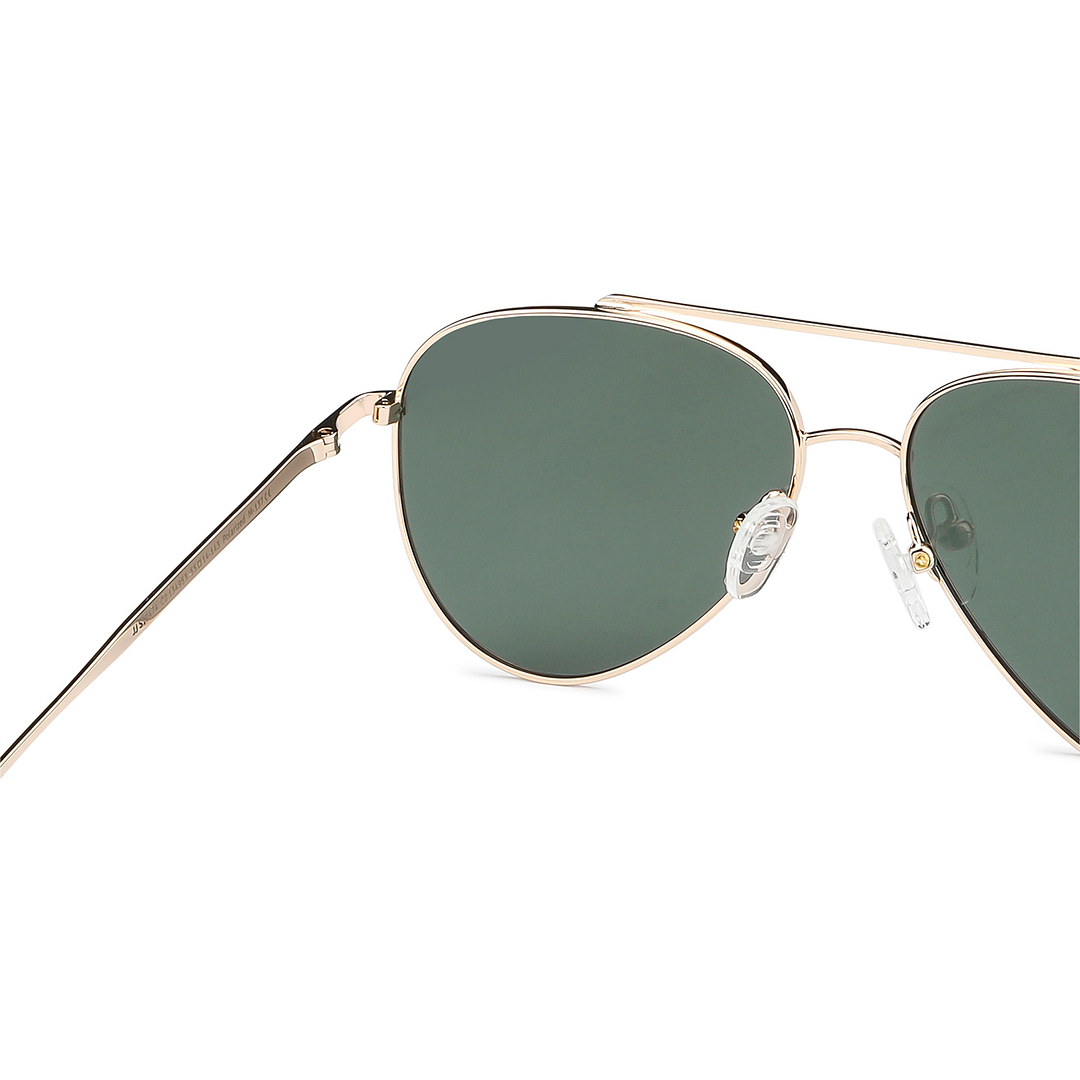 John Jacobs Gold Full Rim Aviator left side