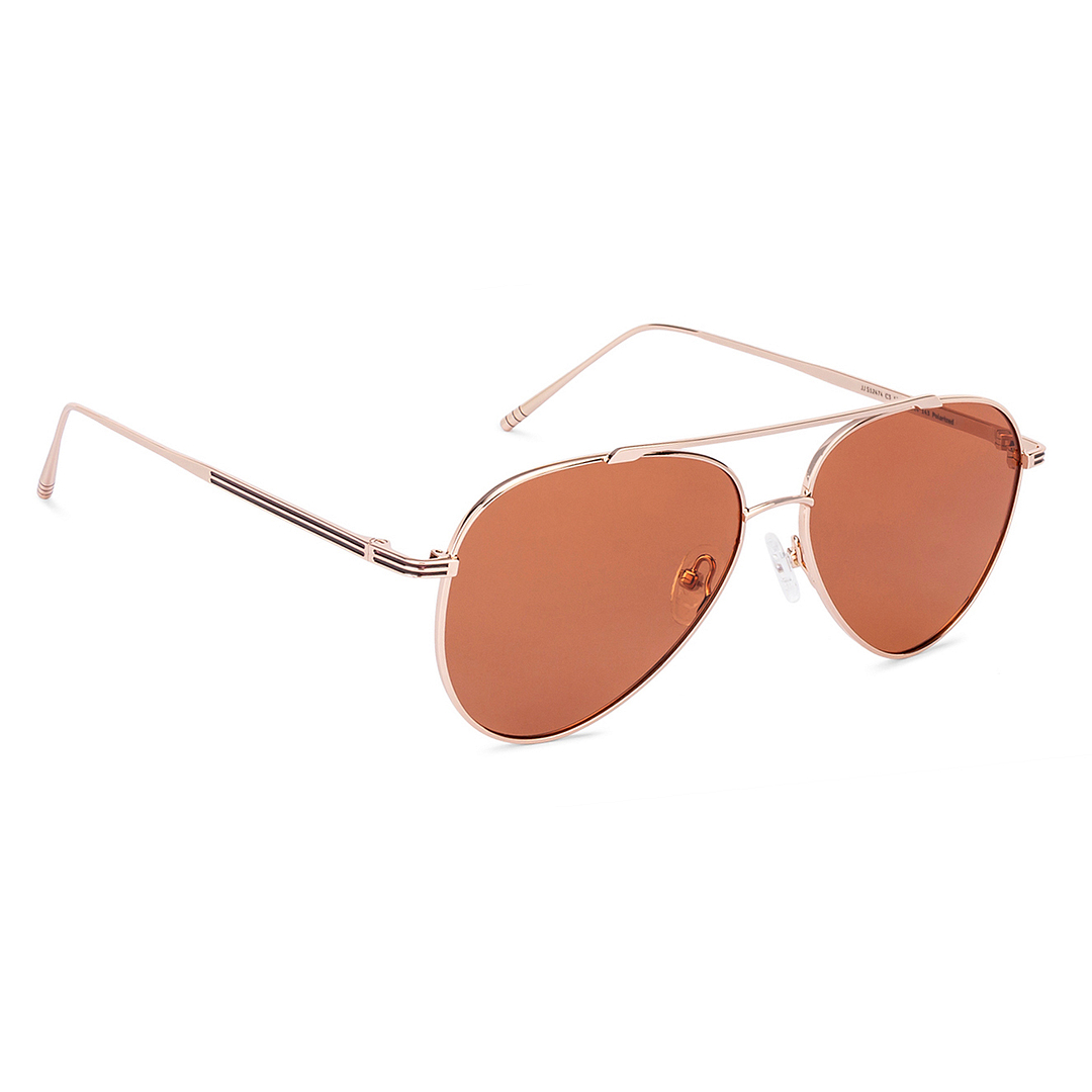 John Jacobs Gold Full Rim Aviator right side