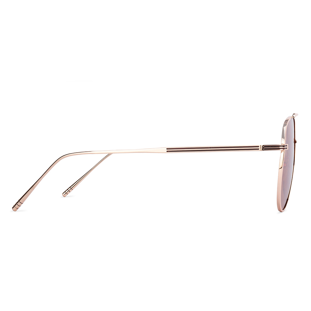John Jacobs Gold Full Rim Aviator left side