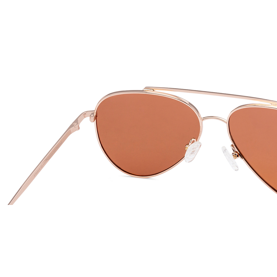 John Jacobs Gold Full Rim Aviator right side