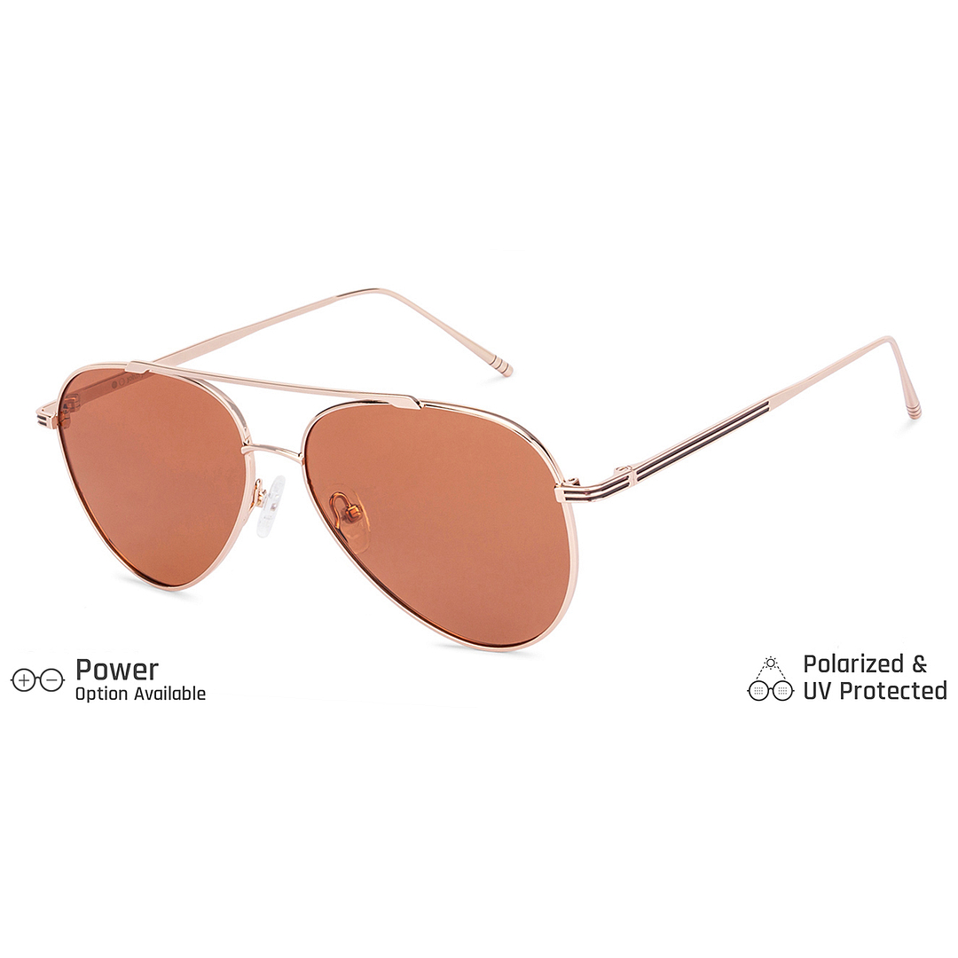 John Jacobs Gold Full Rim Aviator right side