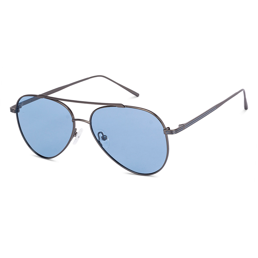 John Jacobs Online Gunmetal Full Rim Aviator left side