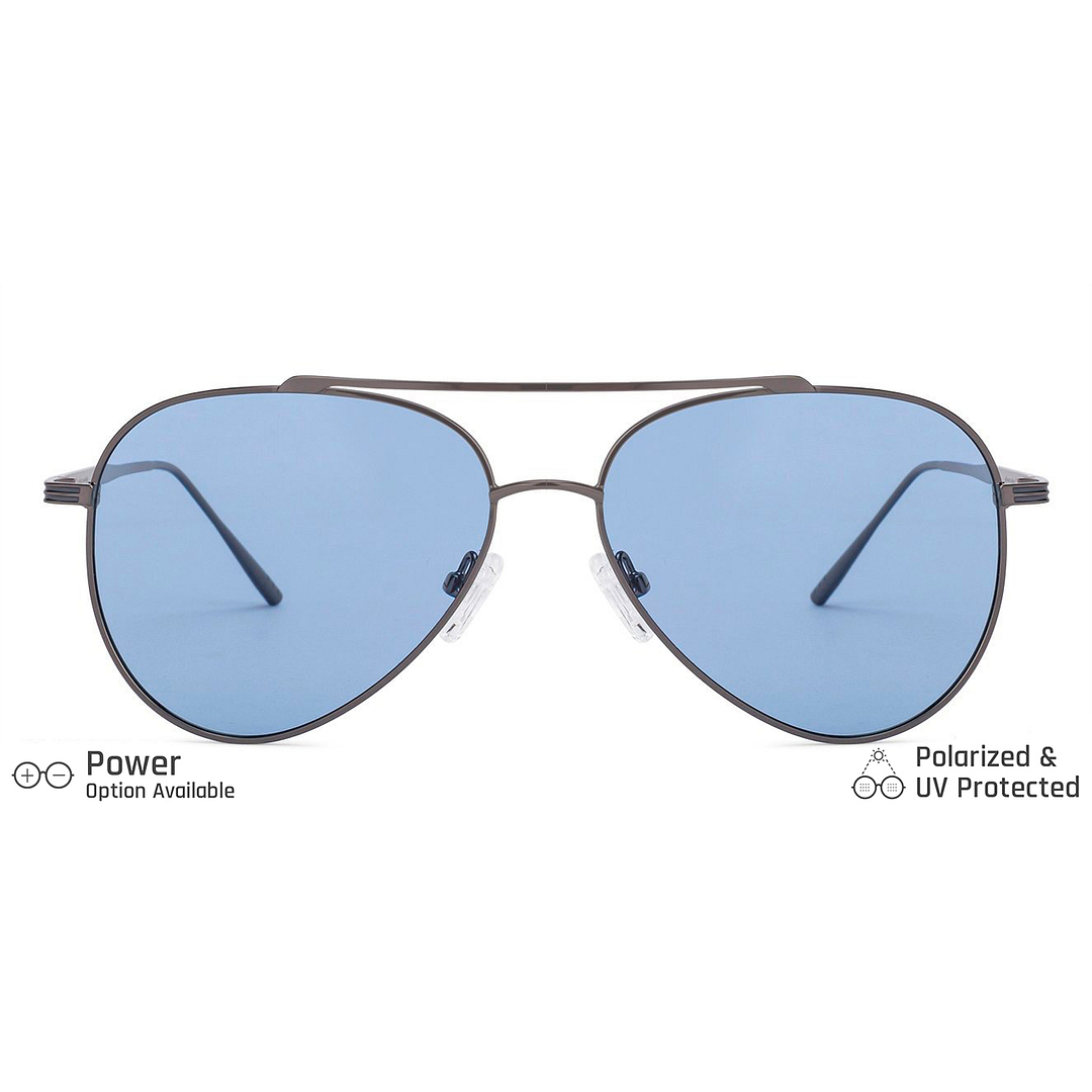 John Jacobs Online Gunmetal Full Rim Aviator right side