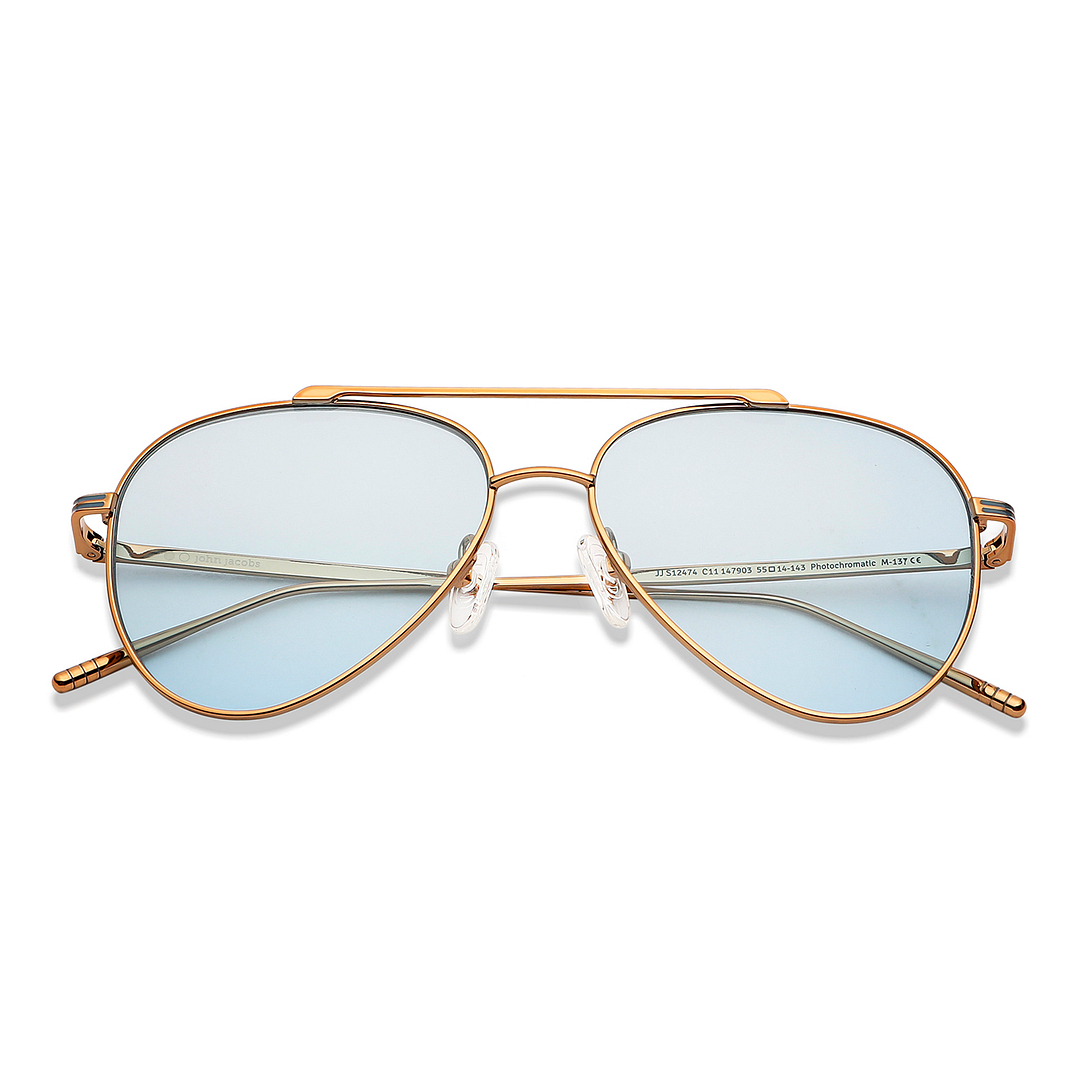 John Jacobs Online Gold Full Rim Aviator left side