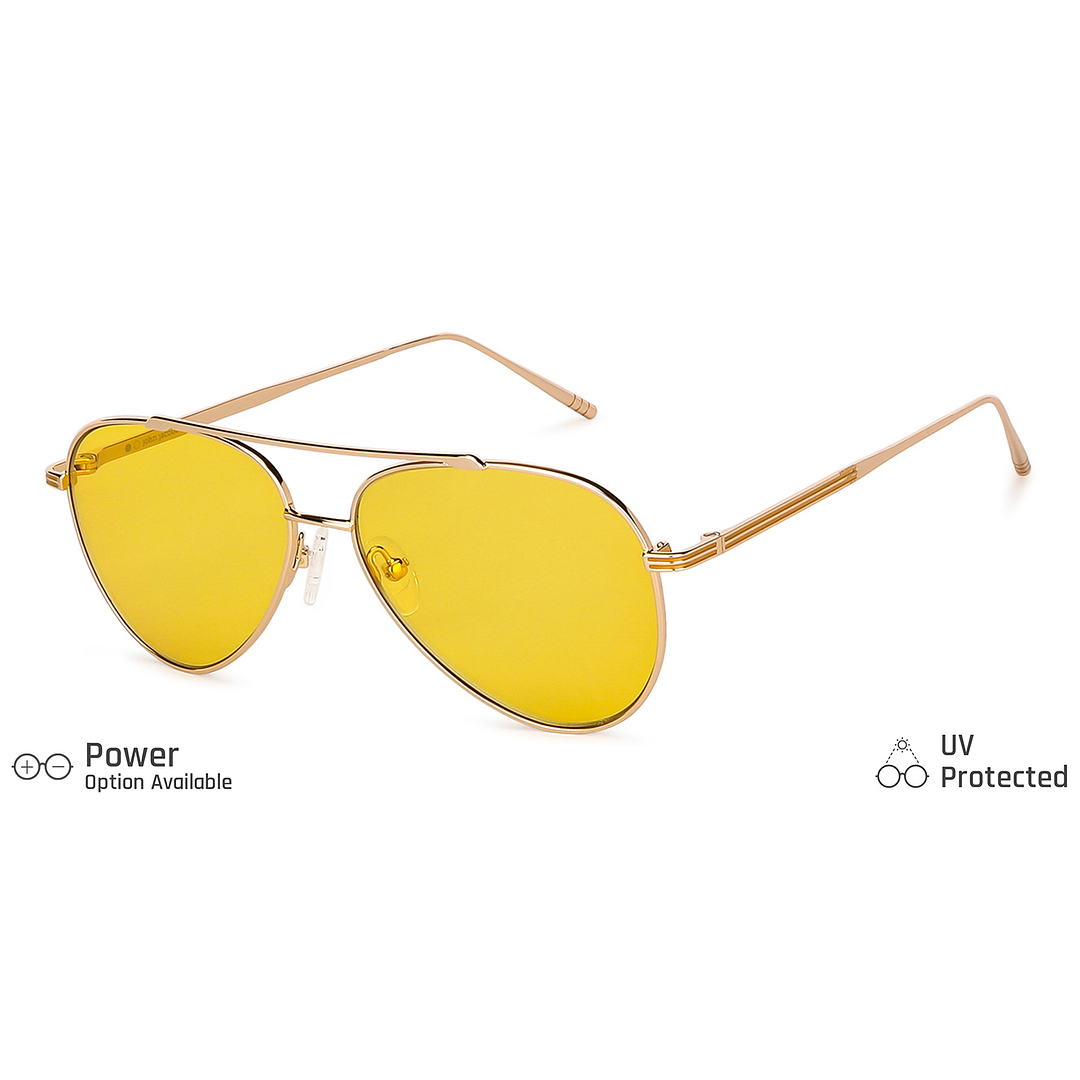John Jacobs Gold Full Rim Aviator right side