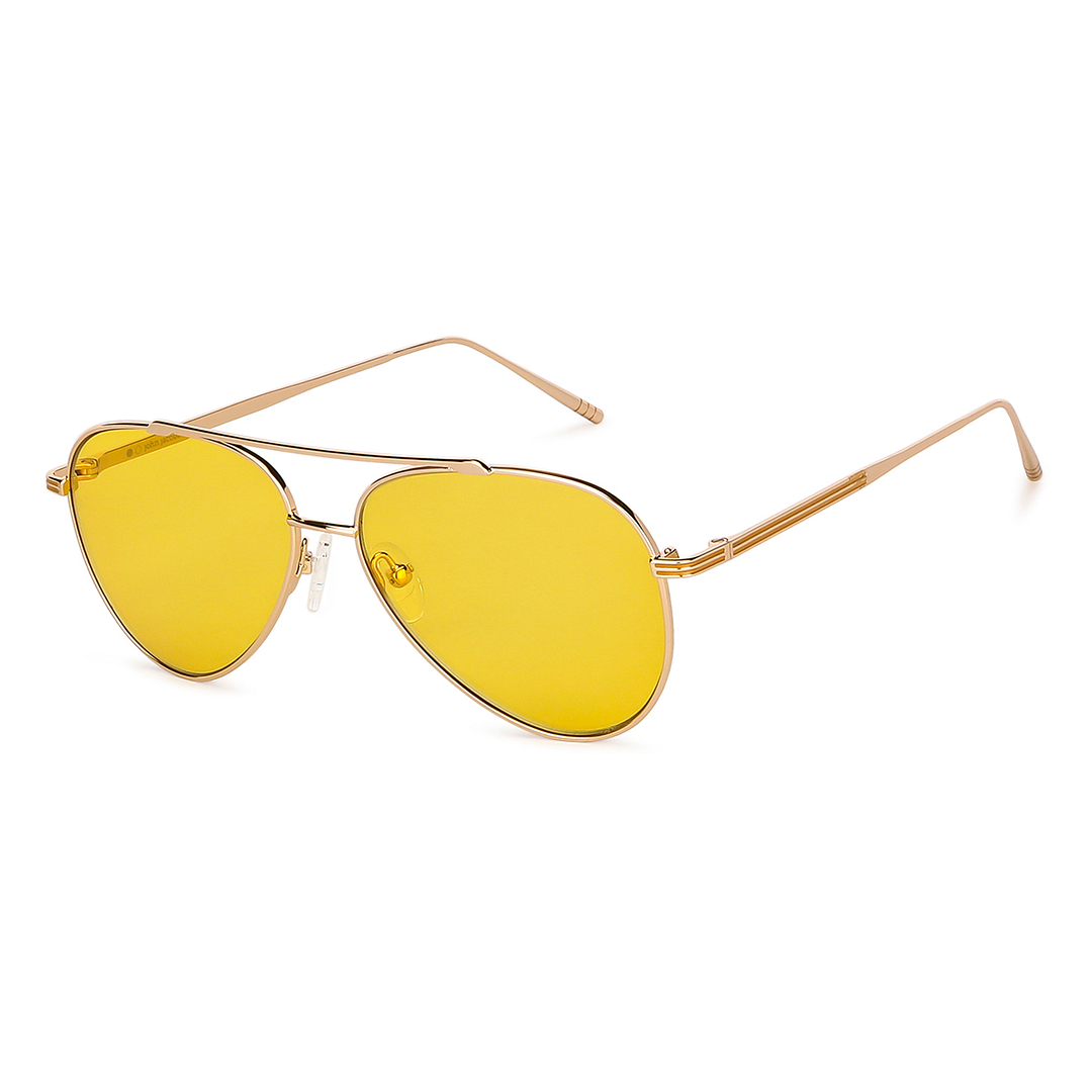 John Jacobs Gold Full Rim Aviator right side