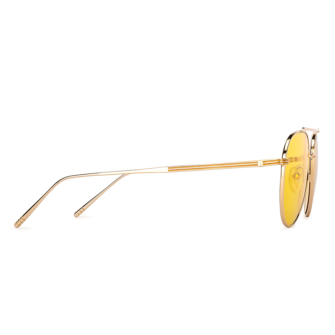 John Jacobs Gold Full Rim Aviator left side