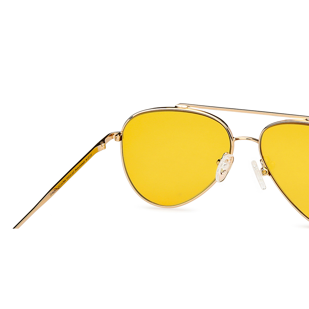 John Jacobs Gold Full Rim Aviator right side