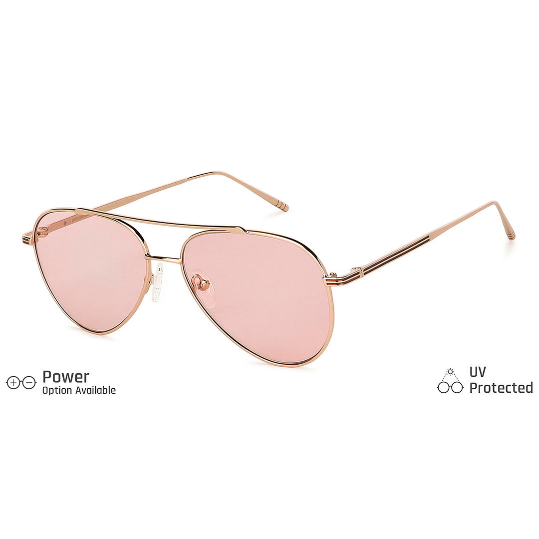 John Jacobs Rose Gold Full Rim Aviator right side