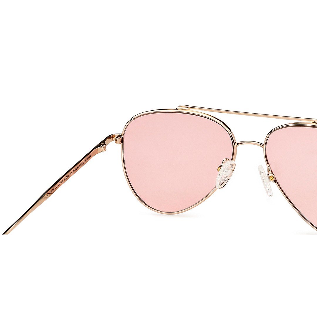 John Jacobs Rose Gold Full Rim Aviator right side