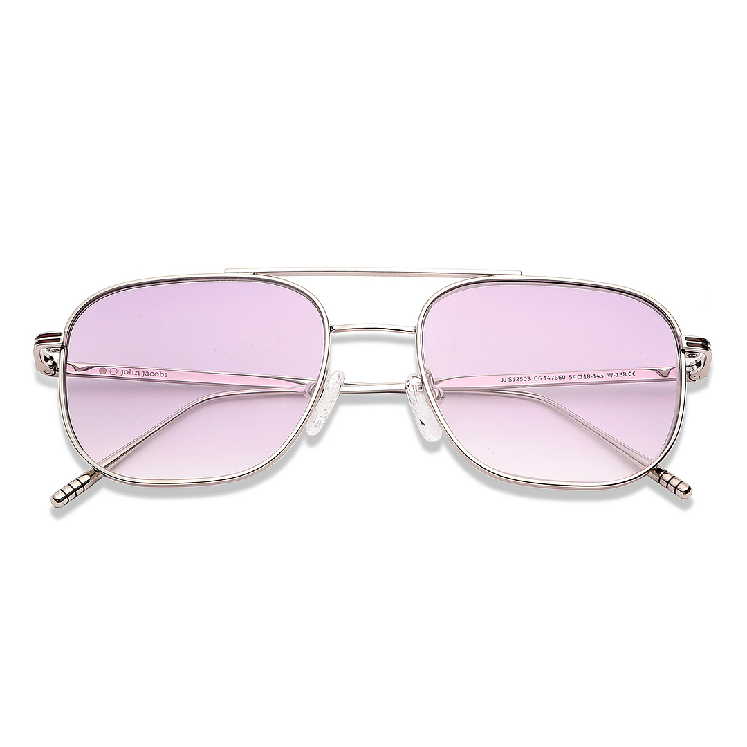 John Jacobs Online Silver Full Rim Aviator left side