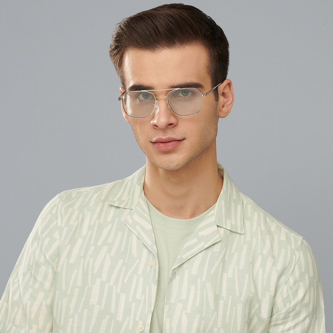 John Jacobs Silver Full Rim Aviator right side