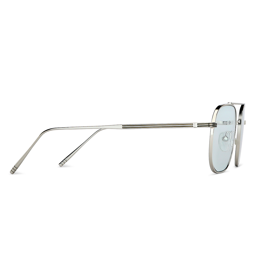 John Jacobs Silver Full Rim Aviator left side