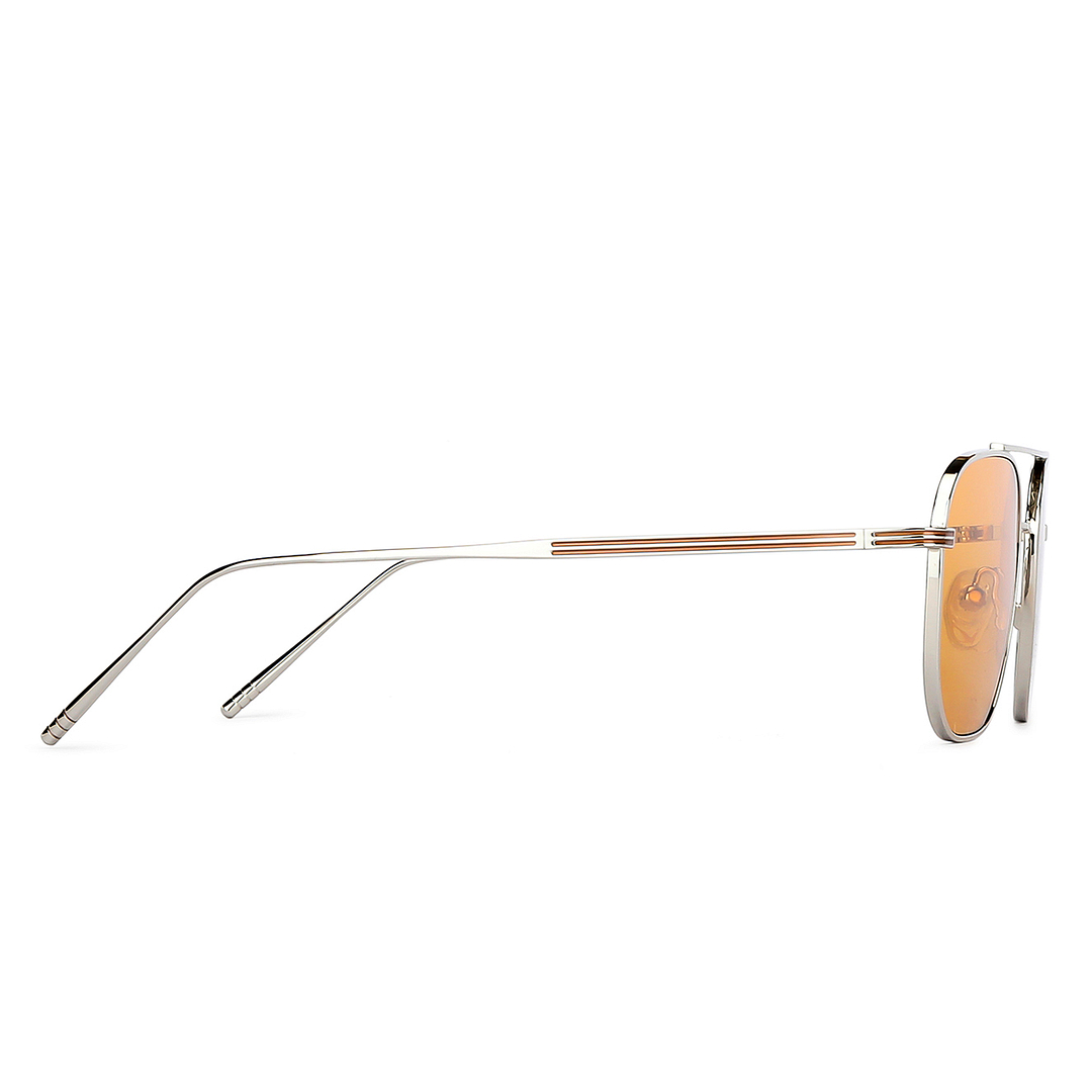 John Jacobs Silver Full Rim Aviator left side