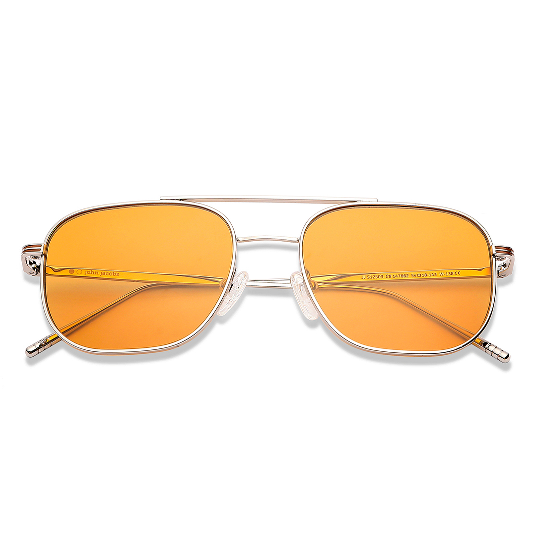 John Jacobs Silver Full Rim Aviator right side
