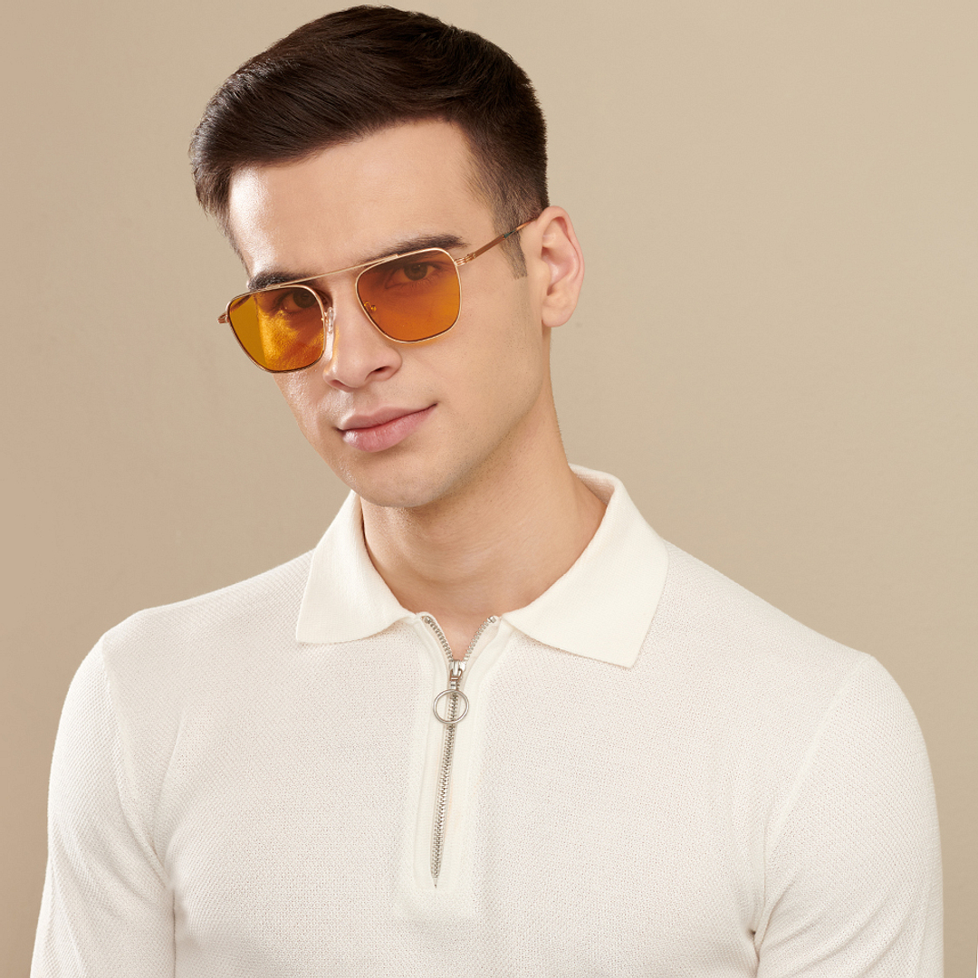 John Jacobs Online Gold Full Rim Square right side