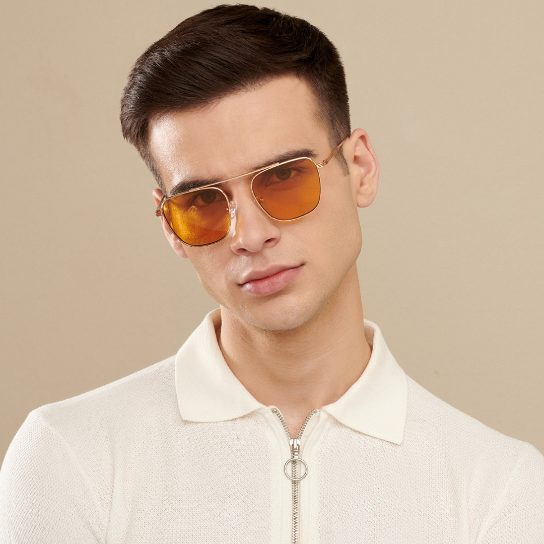 John Jacobs Online Gold Full Rim Square left side