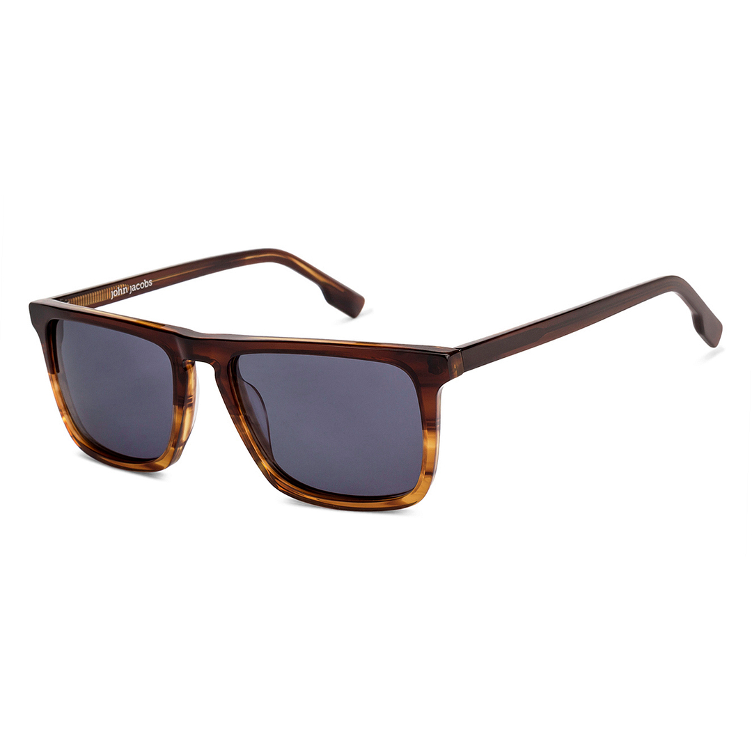 John Jacobs Light Brown Full Rim Square right side