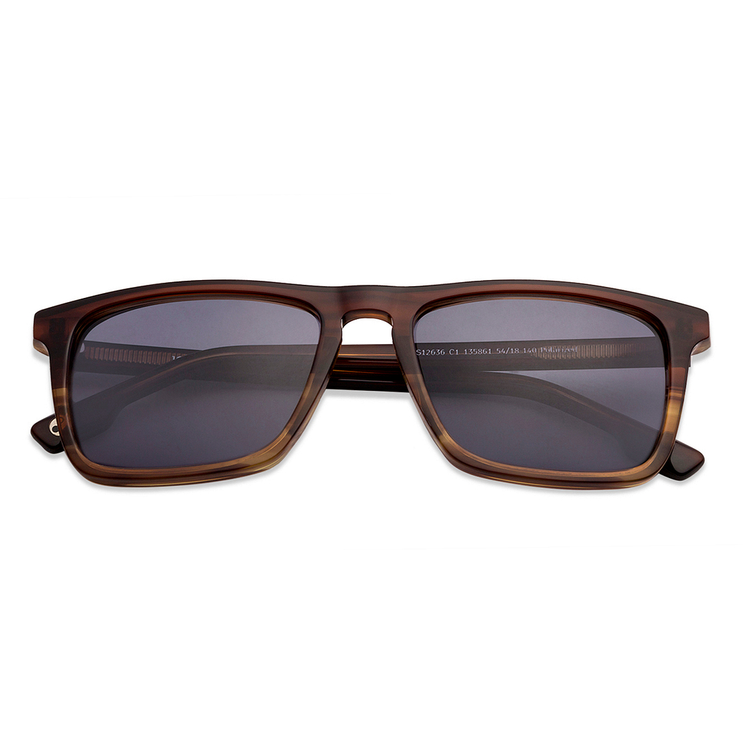 John Jacobs Light Brown Full Rim Square left side