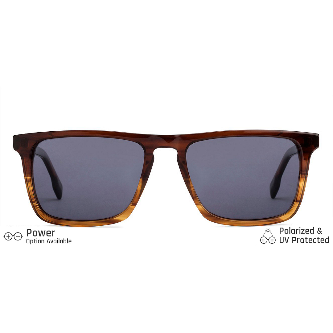 John Jacobs Light Brown Full Rim Square left side