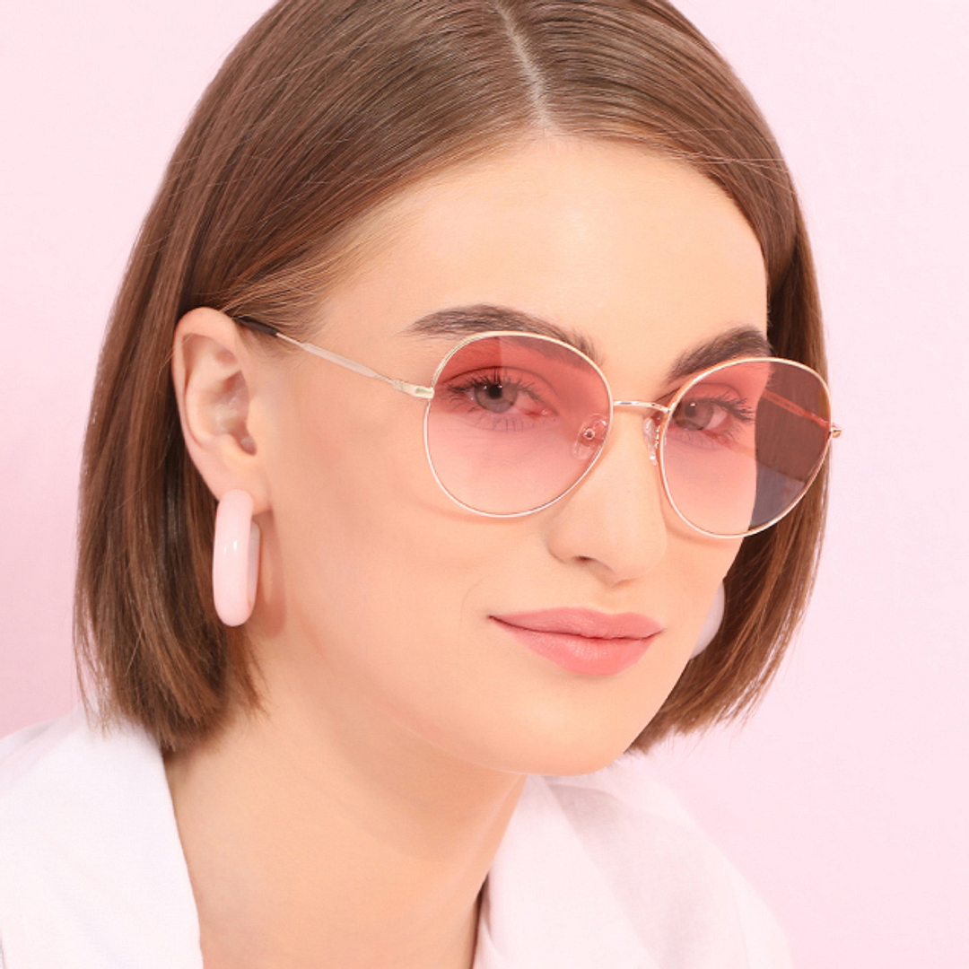 John Jacobs Online Gold Full Rim Cat Eye left side