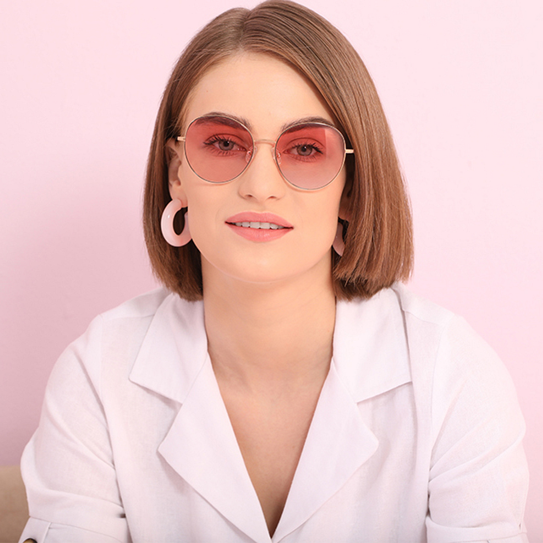 John Jacobs Online Gold Full Rim Cat Eye left side