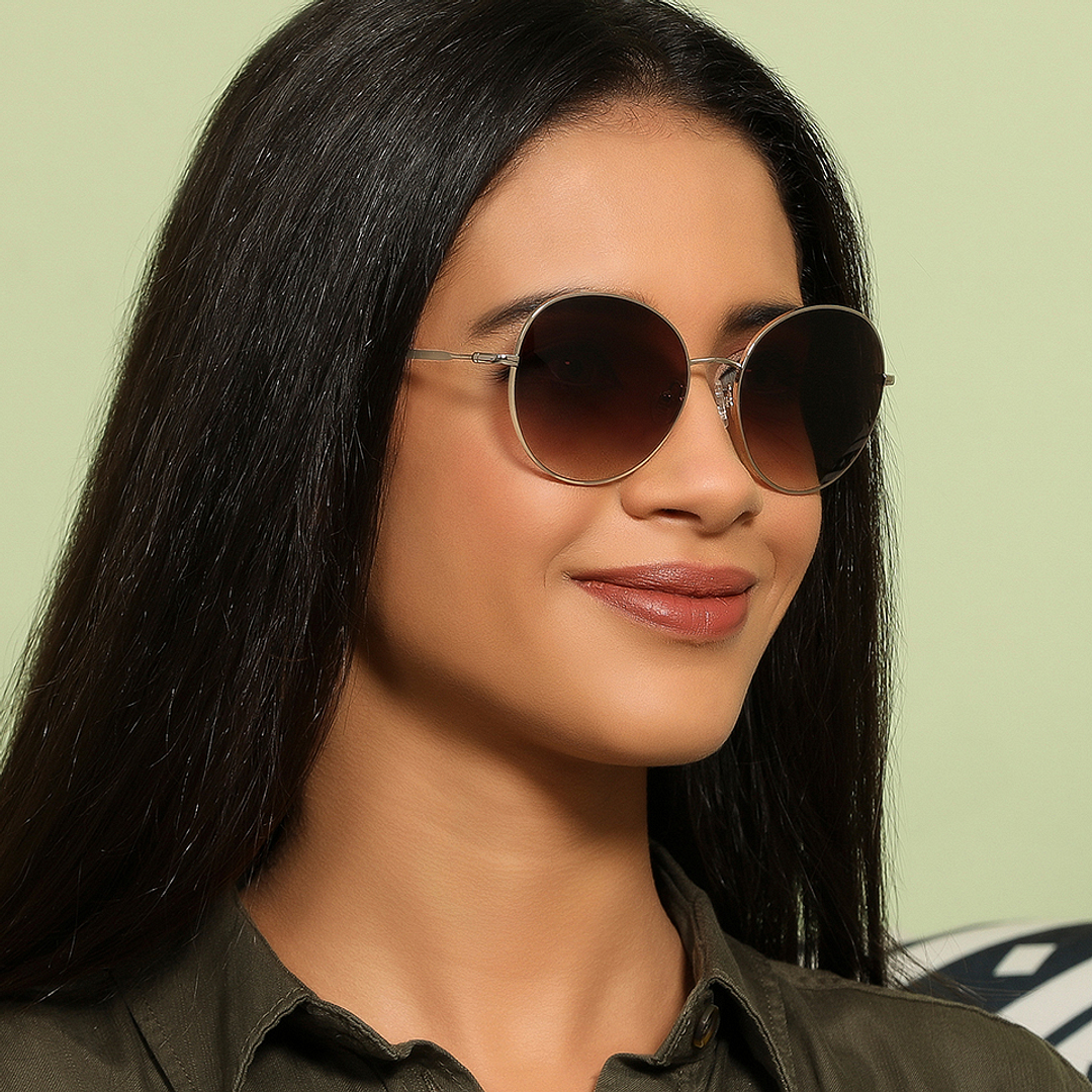 John Jacobs Online Gold Full Rim Cat Eye left side