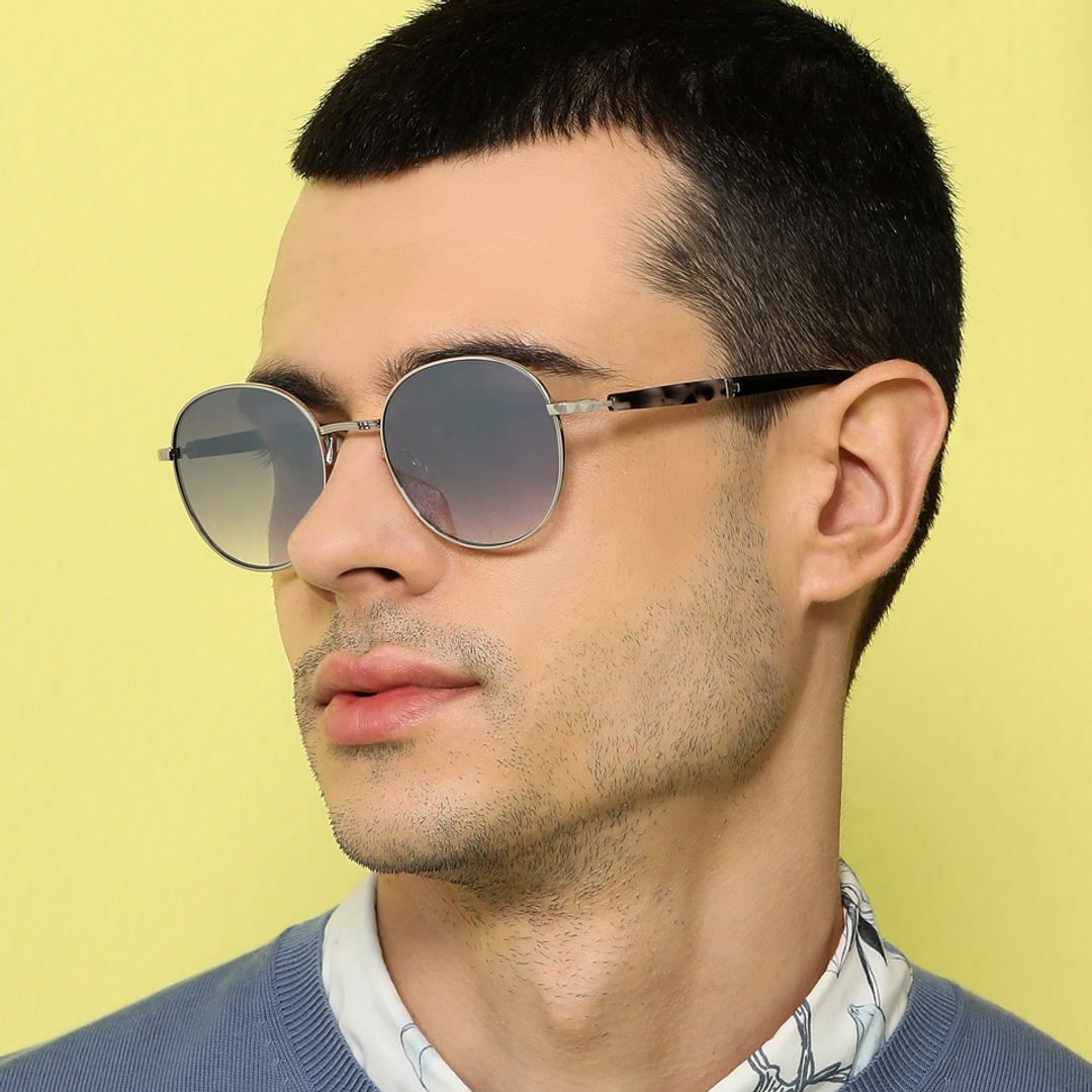 John Jacobs Silver Full Rim Round left side