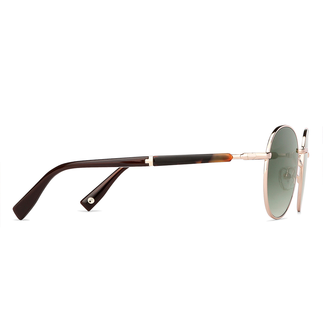 John Jacobs Gold Full Rim Round left side