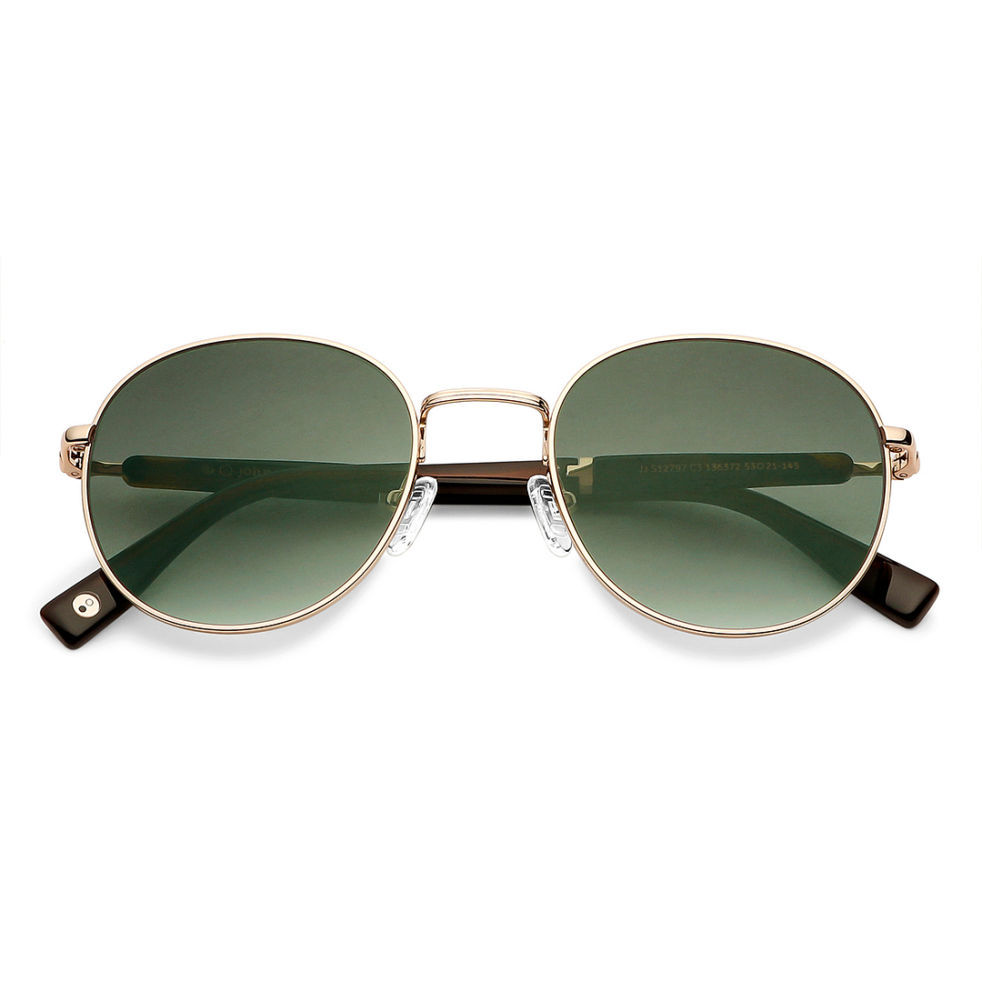 John Jacobs Gold Full Rim Round left side