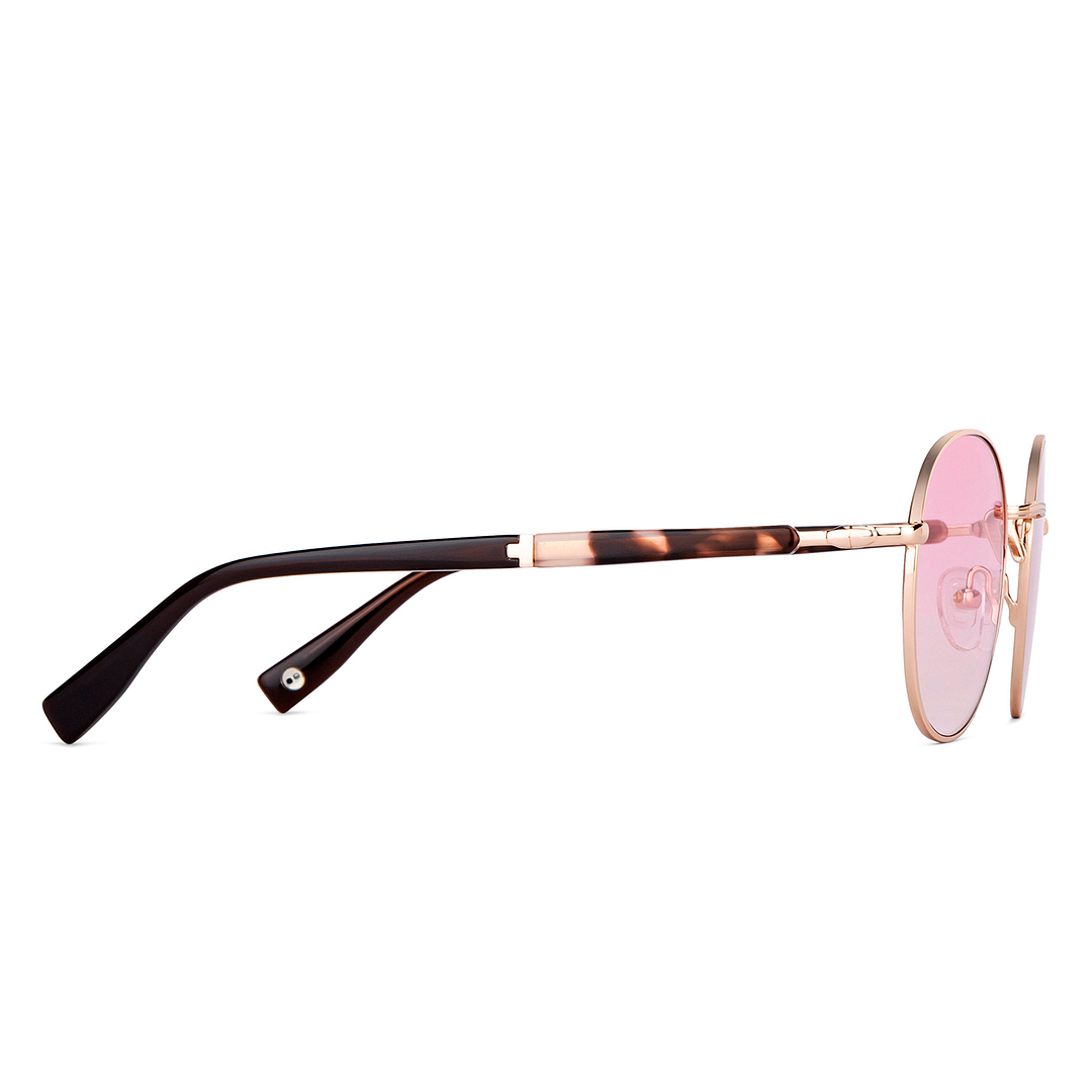 John Jacobs Online Gold Full Rim Round left side