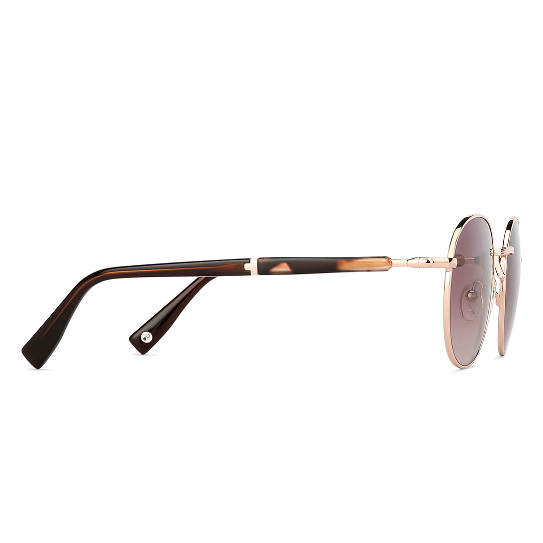 John Jacobs Online Gold Full Rim Round left side