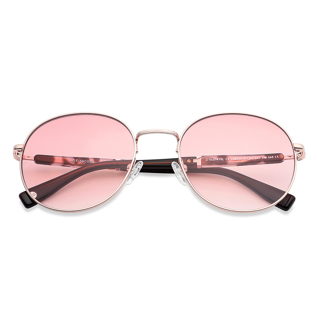 John Jacobs Online Rose Gold Full Rim Round left side