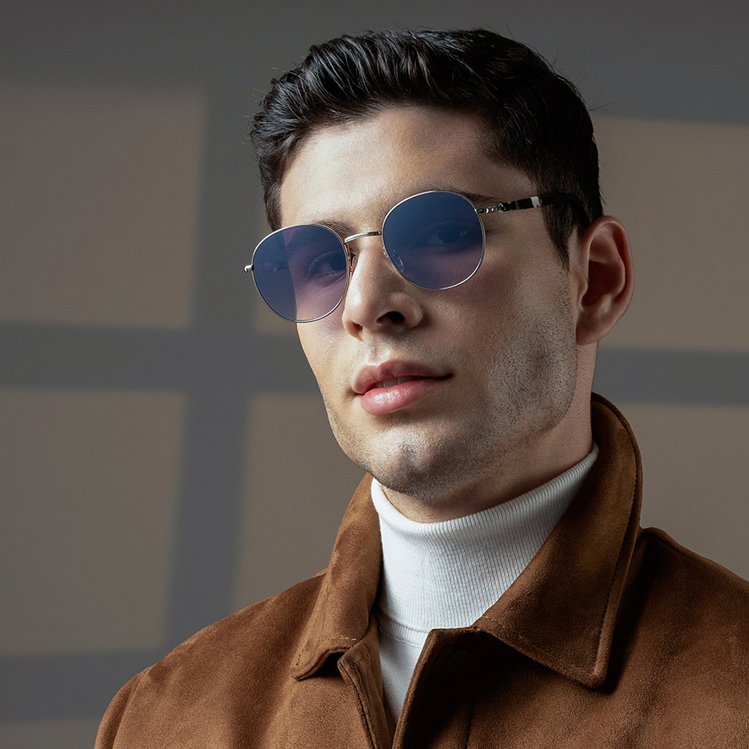 John Jacobs Online Silver Full Rim Round left side