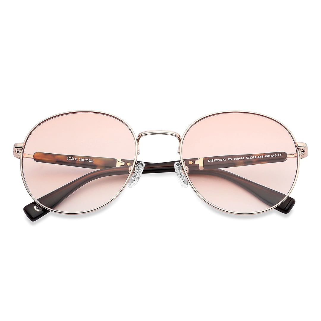 John Jacobs Online Gold Full Rim Round left side